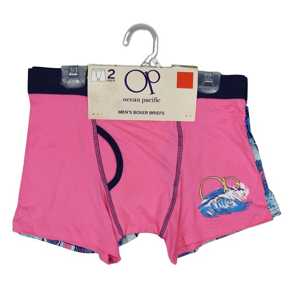 OP Ocean Pacific 2-Pack Boxer Briefs Men's Underwear NIP Pink Carnation - Picture 3 of 4